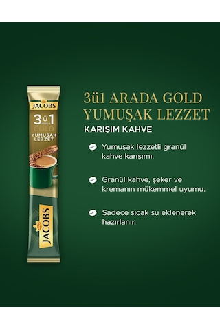 Jacobs Gold 3ü1 Arada Yoğun Lezzet 4'lü 10 x 18 G