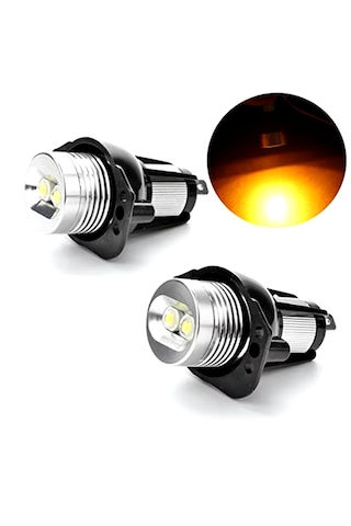 E90 E91 Led Far Ampulü Amber Sarı Renk Led Melek Gözü Far Ampulü