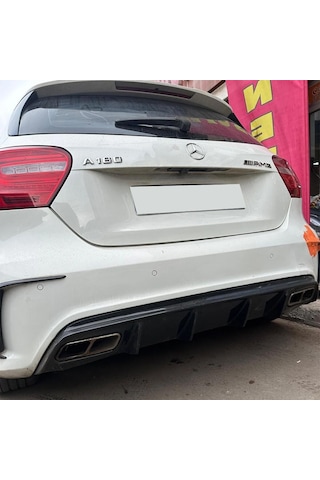 Mercedes W176 A45 Brabus Difüzör Difizör Plastik Parlak Siyah Arka-bodykit-ek-karlık
