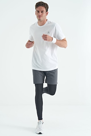 Tommy Life Siyah Arka Bilek Baskı Detaylı Yüksek Bel Slim Fit Aktif Spor Erkek Tayt - 84988 SiYAH Siyah