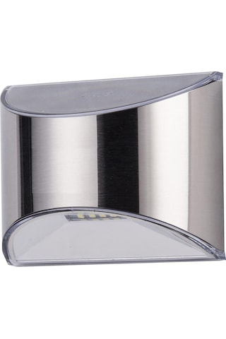 Moveevo 2 Adet Paslanmaz Çelik Güneş Enerjili Duvar Lambası - Ip44 Su Geçirmez 4 Led 8 Saat Aydınlatma Beyaz Işık Beyaz