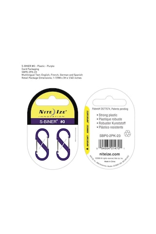 Nite-ize S-biner Plastik Size 0 Purple Çok Renkli