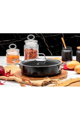 Evimsaray Zest Gusto Granit Basık Tencere 22 Cm Zgkt22