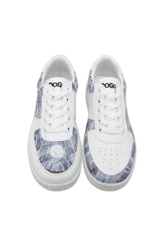 Kadın Vegan Deri Beyaz Sneakers - The Night İs Dark Tasarım Çok Renkli
