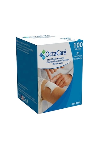 Octacare Steril Emici Kompres Gazlı Bez 7.5X7.5Cm 100 Adet Spanç