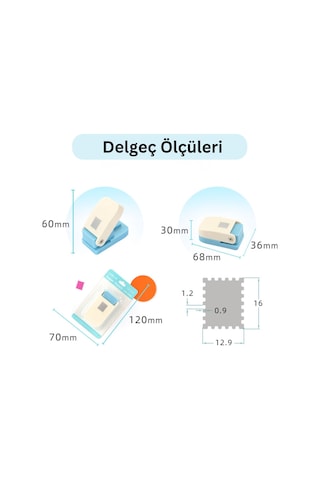 Posta Pulu Şekilli Mini Delgeç, Dıy, Hobi El İşleri Kağıt Ve Eva Kesici, 12,9 X 16 Mm Çok Renkli