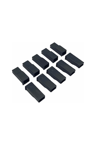 Tekli Konnektor Kilitlemeli Fiş Kılıfı Standart 6.3 Mm Siyah 10 Ad
