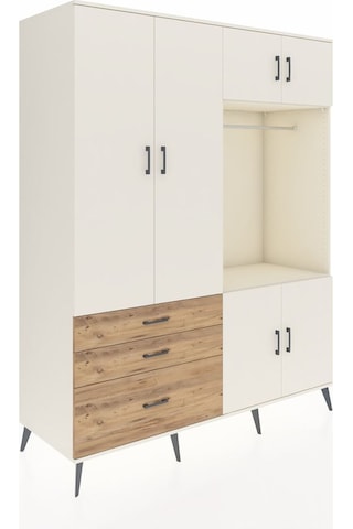 Kronos Gardrop 7 Raflı 3 Çekmeceli Tek Askılı 176x59x221 Aytaşı-aytaşı/çam Aytaşı/çam