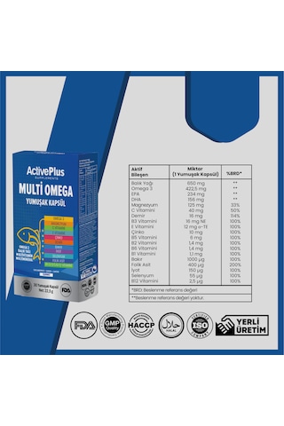 Activeplus Multi Omega 30 Kapsül