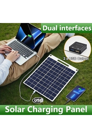 Besthome1 Dream011 6w Solar Şarj Paneli Çift Usb Taşınabilir Güneş Paneli Telefon Power Bank Açık Hava Kamp