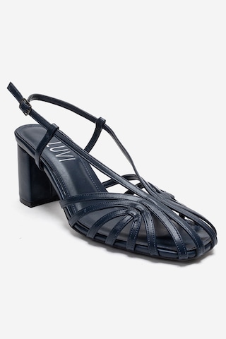 Luvishoes Wılda Lacivert Kadın Kalın Topuklu Ayakkabı