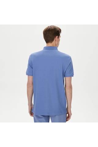 Nautica Erkek Mavi Slim Fit Kısa Kollu Polo Düz K35052t Mavi