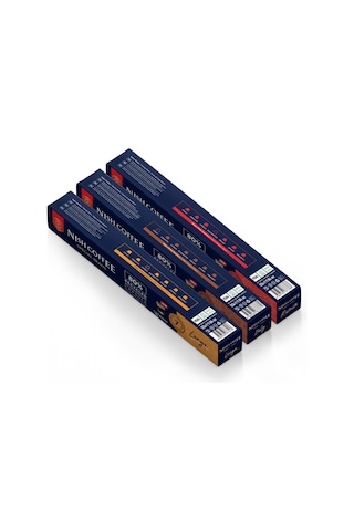 Nish Coffee Nespresso Uyumlu Kapsül Kahve 3'lü Set Lungo,ıtaly,risteretto -30 Adet Kapsül Kahve