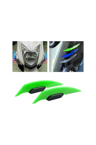 Ganzhoushop Yeşil Winglet Uygun Suntek Spoiler Motosikletler Motosiklet Kanat Için Elektrikli Aerodinamik Wr Yeşil