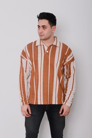 Fk Fashion Fkfashion Polo yaka sweatshirt 22FK01013 Kiremit