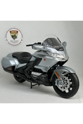 Honda Goldwing Dct Gri 1:12 Diecast Motosiklet Model Lisanslı Metal Maket Oyuncak & Biblo