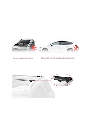 Audi A4 B8 Allroad 2008-2015 Arası İle Uyumlu Fly Model Ara Atkı Tavan Barı Gri