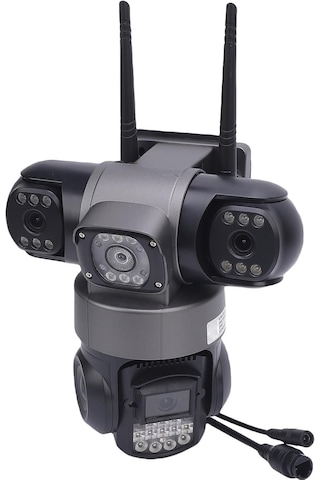 Profesyonel 6mp 4g Sım Ptz Kamera: Üçlü Lens, 360 Panoramik İzleme, 7/24 Kesintisiz Kayıt, Hareket Algılama Ve Sesli Alarm, Gece Görüş, Suya Dayanıklı