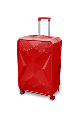 Coral High Diamond Abs Kırmızı Büyük Boy Valiz 16623 Kırmızı