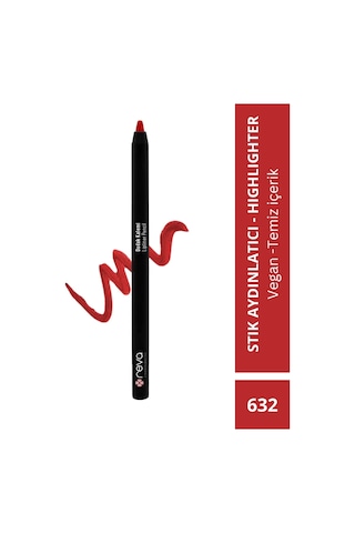 Reva Vegan Clean Lip Liner Kremsi Yapıda Dolgunlaştırıcı Dudak Kalemi 632 Sıcak Kırmızı