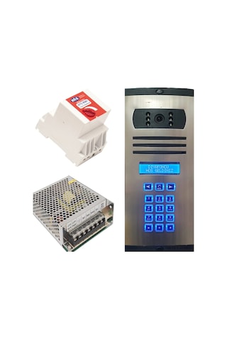 13 Daire Nts 2015-s 7'' Görüntülü Diafon Siyah-8003 Tuş Takımlı Şifreli Zil Panelli Set