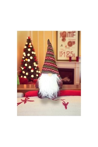 Adet 50 Cm Gnome Yılbaşı Şans Cücesi Süs Dekorasyon Yılbaşı Ağaç Ve Masa Süsü Kırmızı Genel
