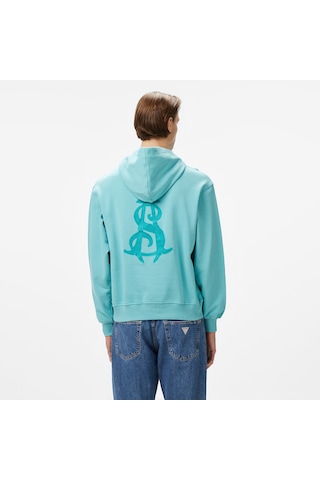 Story Of Angels Gold Angel Hand-dye Erkek Mavi Sweatshirt Düz Soa2202 Mavi