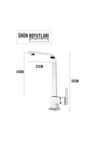 Mix Kuğu Kare Mutfak Eviye Bataryası Gri