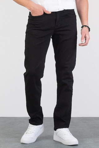 HLT Jeans Erkek Siyah Regular Boru Paça Esnek Likralı Denim Jeans Kot Pantolon Hlthe001973 - Siyah Siyah