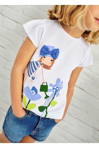 Mayoral Kız Çocuk T-shirt 3015m Beyaz