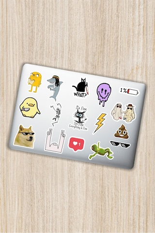 Dekoratif Laptop Notebook Tablet Telefon Sticker Set 17