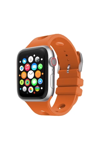 Apple Uyumlu Watch  44mm Delikli Tasarım Zore Krd-147 Silikon Kordon