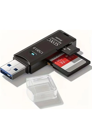 2in1 Usb 3.0 Micro Sd Hafıza Kartı - Tf Kart Okuyucu Hub Adaptör Veri Aktarıcı 5580 Diğer