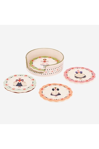 Cath Kidston Pembe Mantar Bardak Altlığı 10 Cm