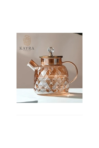 Tedar Kabartmalı Borosilikat Cam Demlik 1000ml Royaleks-cm-2006 Najmaddin 6411267