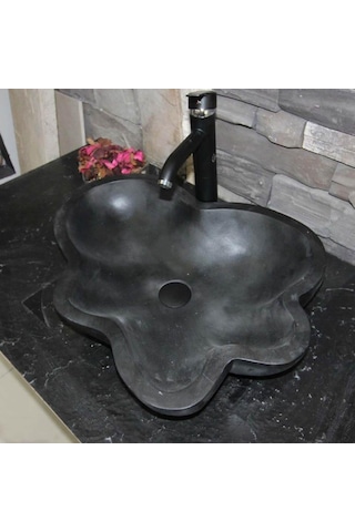 Bazalt Siyah Şekilsiz Dizayn Lavabo