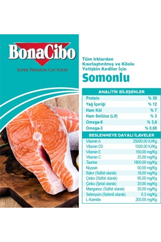 Bonacibo Adult Cat Sterilised Somonlu 2 KG