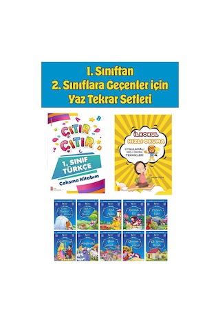 1.sınıftan 2.sınıfa Geçenler İçin Hızlı Okuma İle Çıtır Türkçe Çalışma Kitabım+10 Lu Hikaye Seti