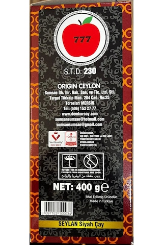 777 Siyah İthal Çay Kutu 400 G