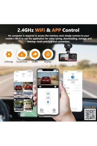 Inox-x604 Wifi 3 Kameralı Araç Kamerası