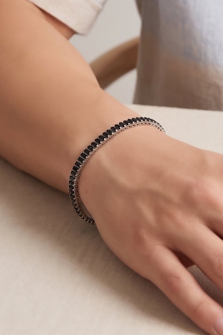 Kronos Baget Taşlı Su Yolu 21 Cm Çelik Erkek Bileklik Gri