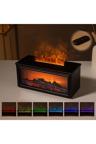 Ezere A4 Şömine Esintili Aromaterapi Difüzörü Ultrasonik Hava Nemlendici