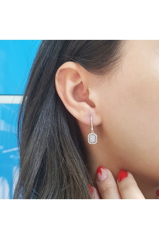 Lova 0,73 Karat Baget Pırlanta Küpe - 3030047