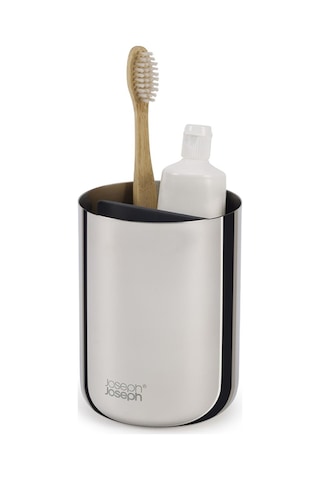 Joseph Joseph Easystore Luxe Diş Fırçalık Caddy Çelik Gümüş
