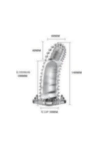 Morgece 4 Cm Eğik Başlı Otomatik Titreşimli Şeffaf Penis Kılıfı