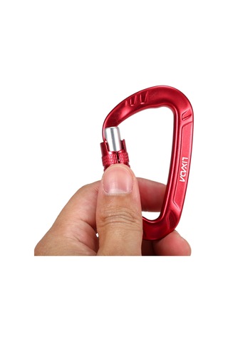 Lixada 2 Adet 12kn Karabina Klipsi D-halka Kilitleme Anahtar Güvenliği Kamp Tırmanma Yürüyüşü İçin