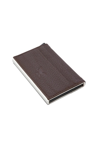 Karali Hakiki Deri Kartlık Kahve K578-2 Kahverengi