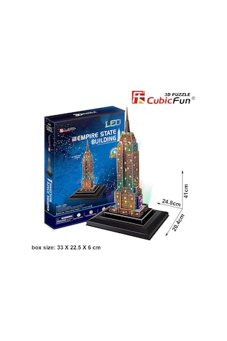 Cubic Fun 3D 38 Parça Puzzle Empire State Binası Abd Led Işıklı