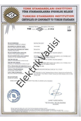 Kym Kablo 2.5 Nya Tam Bakır H07V-U Tse 100 Metre