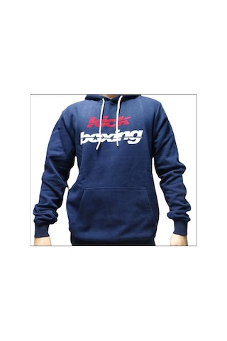 Dragondo Tx27 Kick Boks Sweatshirt Baskılı Kapüşonlu Sweatshirt Lacivert